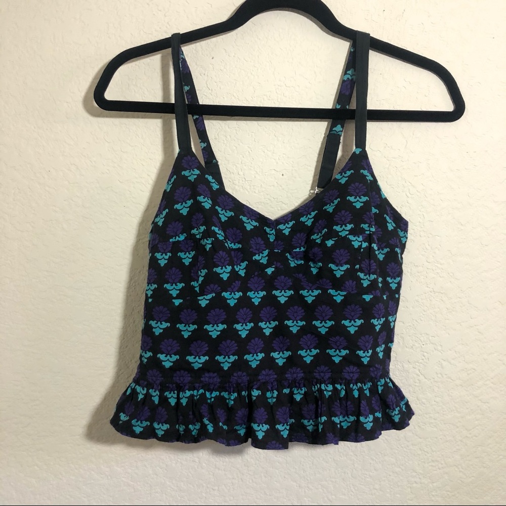 Free People One Pattern Crop Tank Top Medium